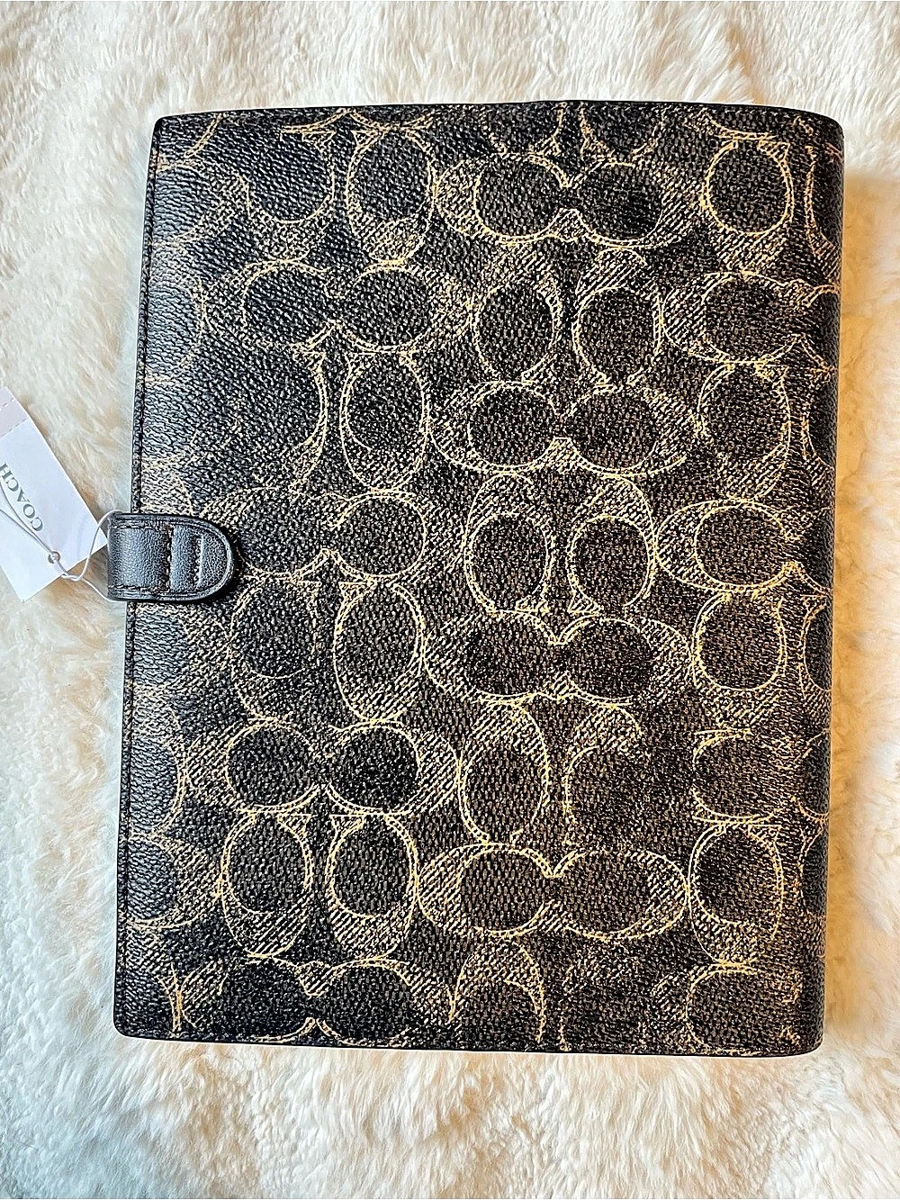 Coach Notebook In Signature Canvas Planner Black & Gold - Picture 3 of 14